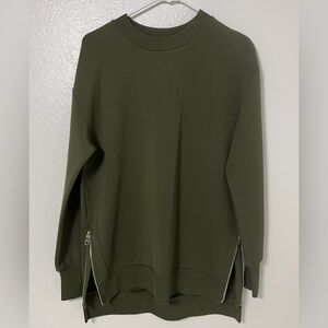 NWT Varley Charter Sweat 2.0 DoubleSoft Moss Green Sweatshirt Athleisure Luxe